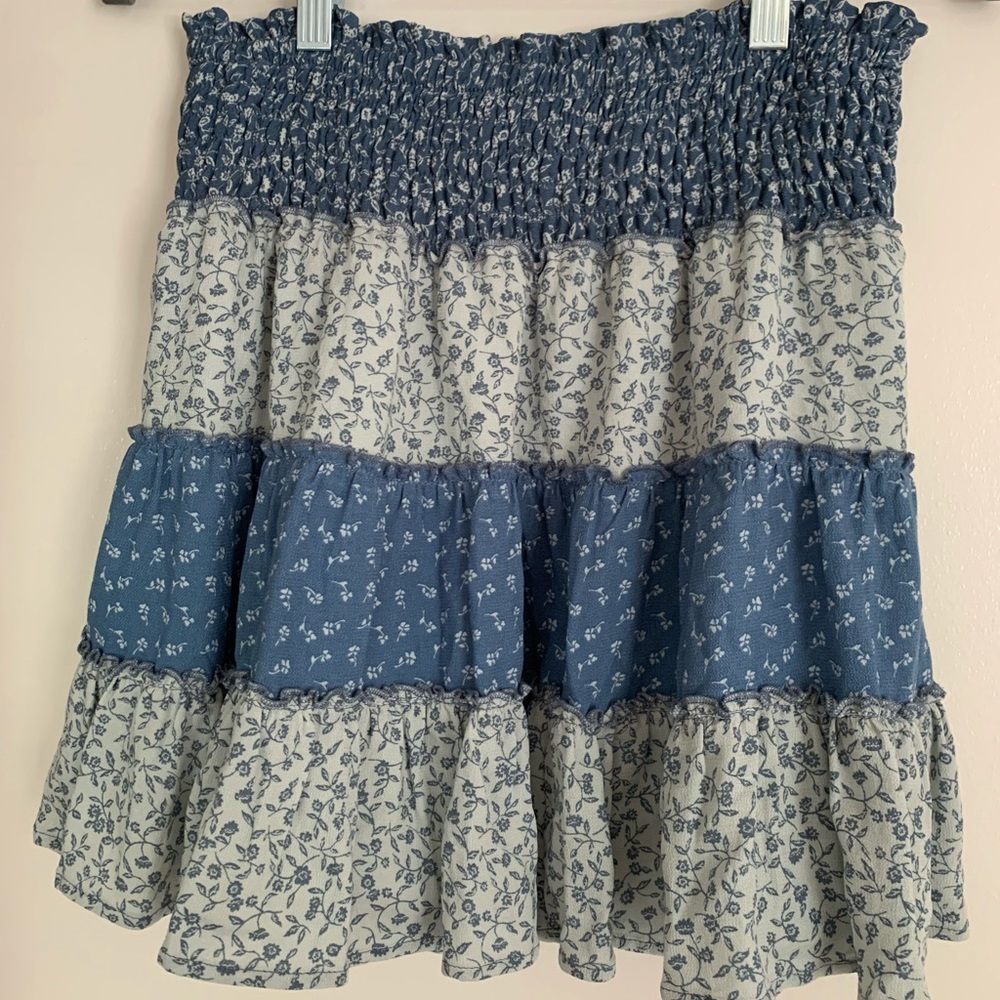 Blue Floral miniskirt